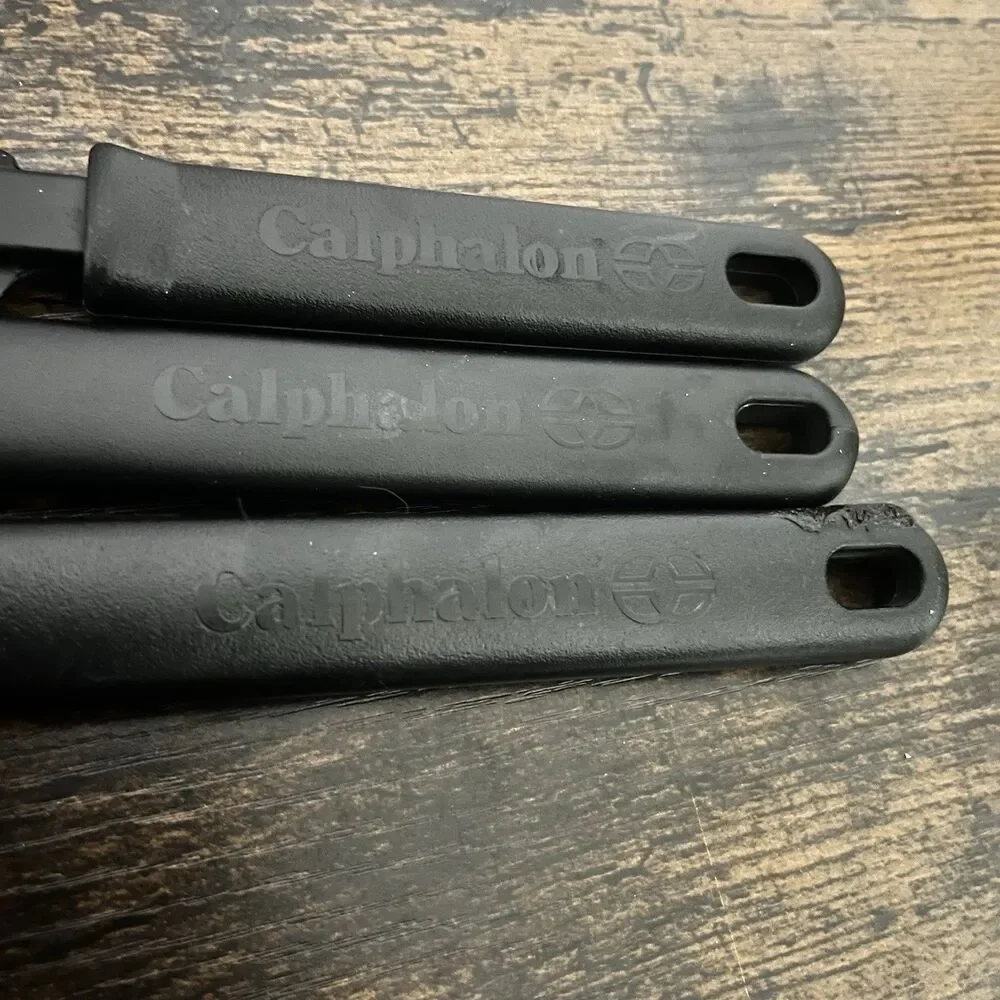 Calphalon 3-Piece Nylon Kitchen Utensil Set Slotted Spoon, Fork, & Knife